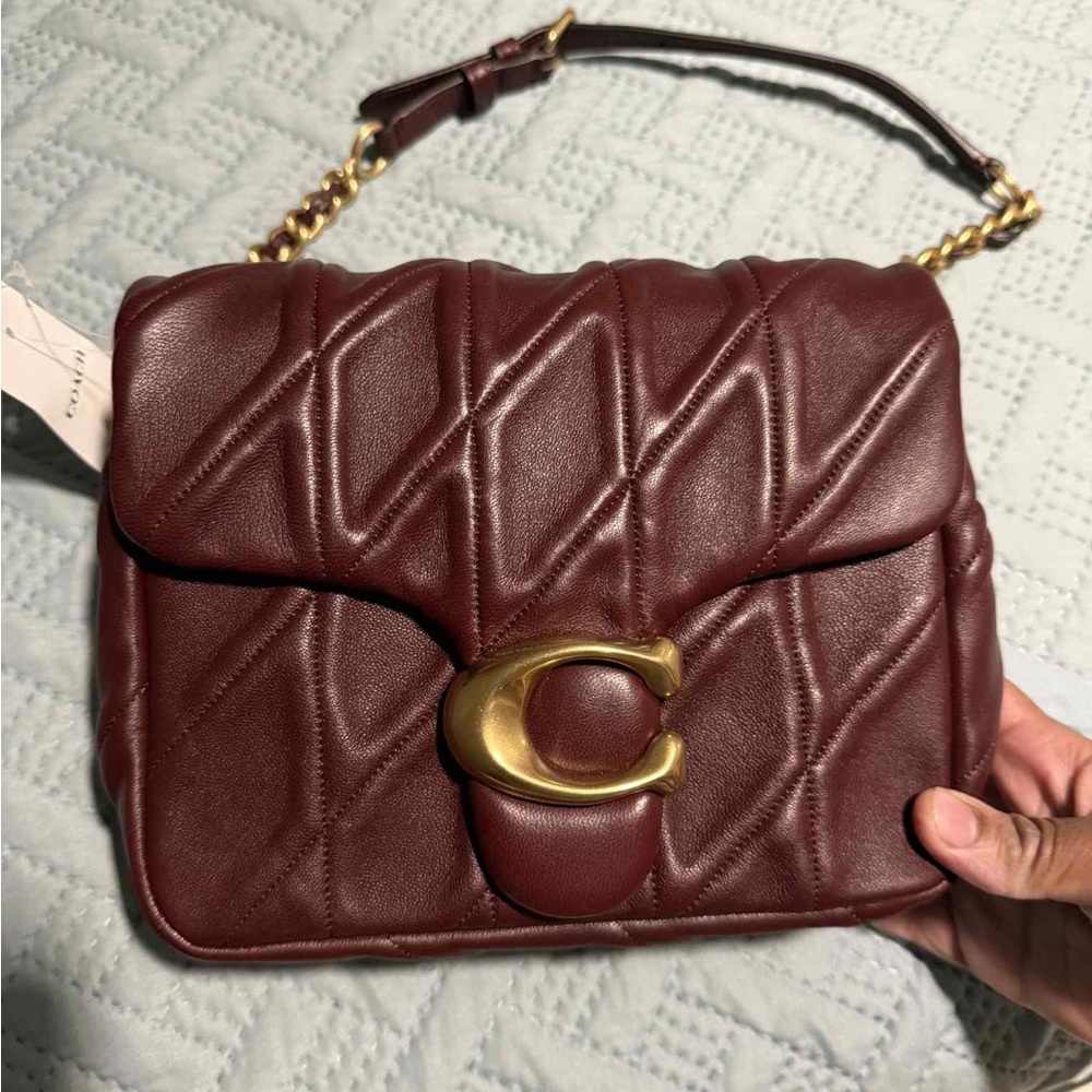 Coach Merlot Time Square 20 medium Tabby NWT